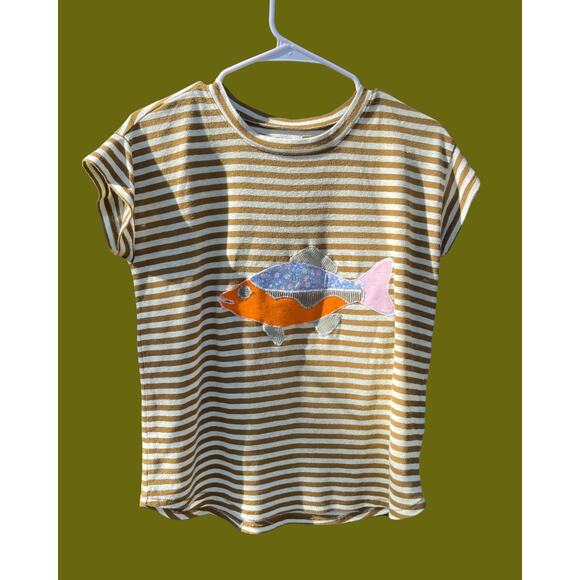 Madewell Tops - XS Upcycled Madewell Fish Striped Shirt